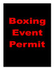 Boxing Event Permit